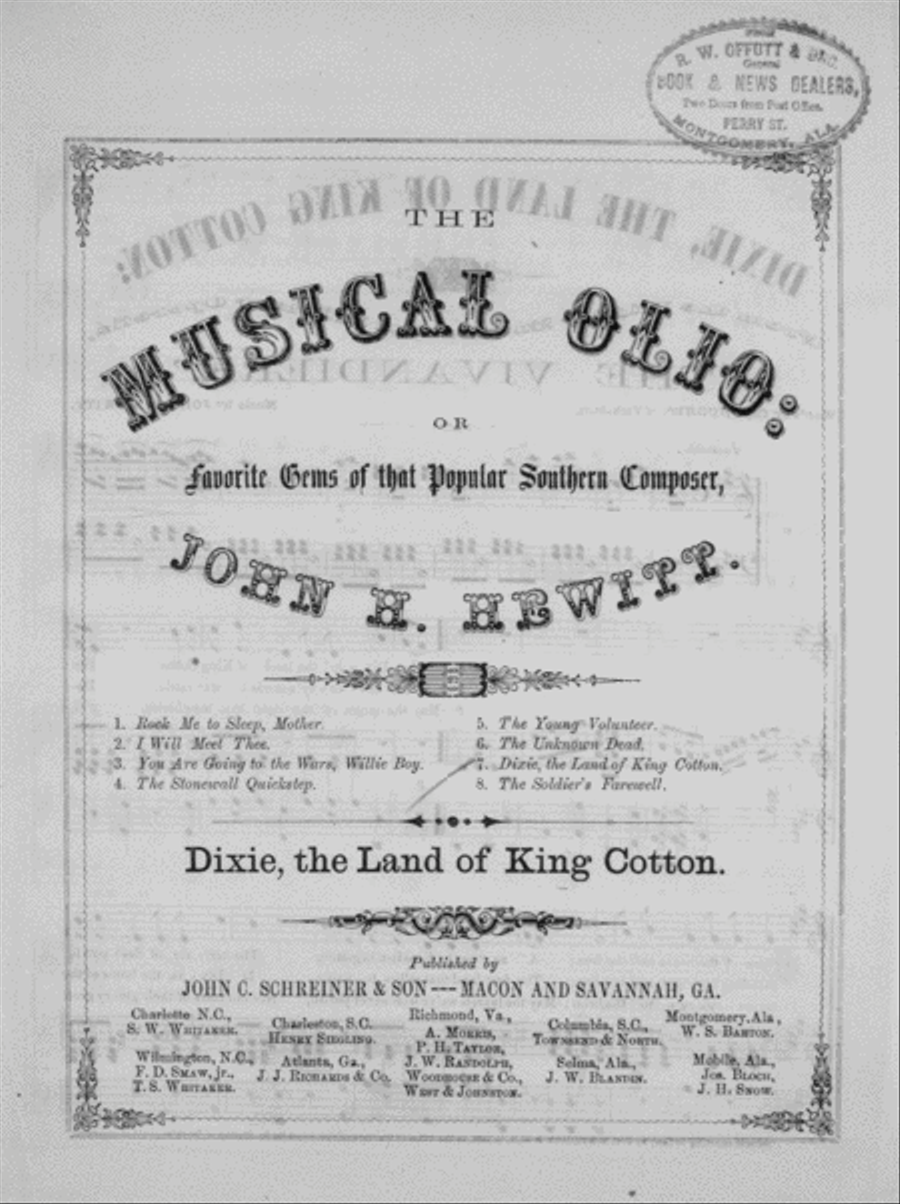 Dixie, the Land of King Cotton Voice scores gallery preview page 1