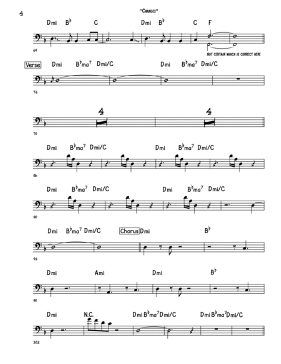 Changes Bass Guitar scores gallery preview page 4