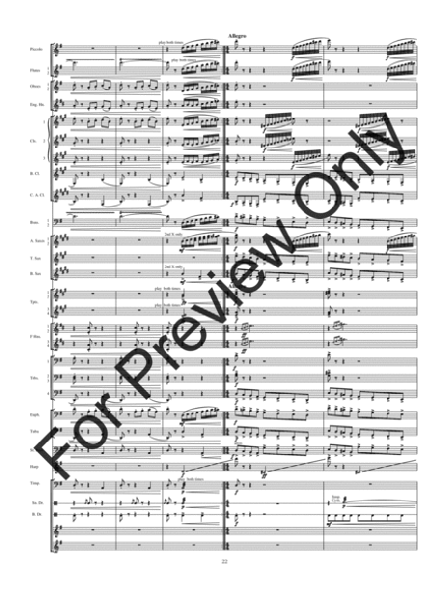 Holiday Rhapsody Concert Band scores gallery preview page 25