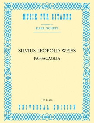 Book cover for Passacaglia, Guitar