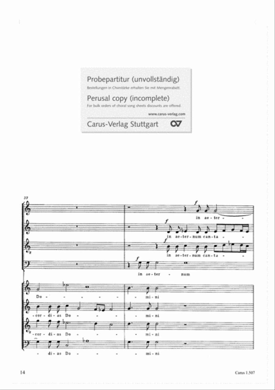 Misericordias Domini 4-Part scores gallery preview page 15