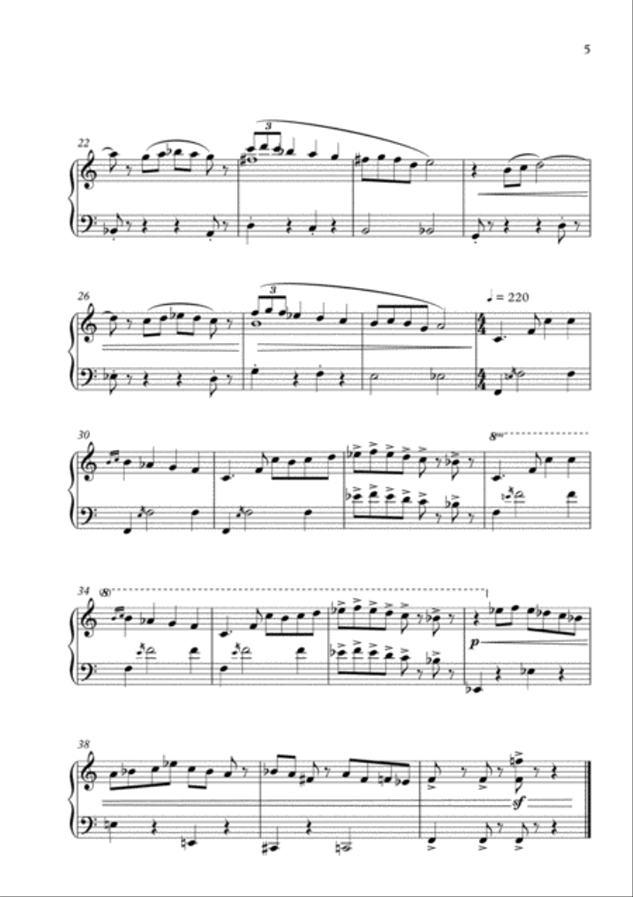 Dunes - a set of Arabian-style piano pieces Piano Solo scores gallery preview page 5