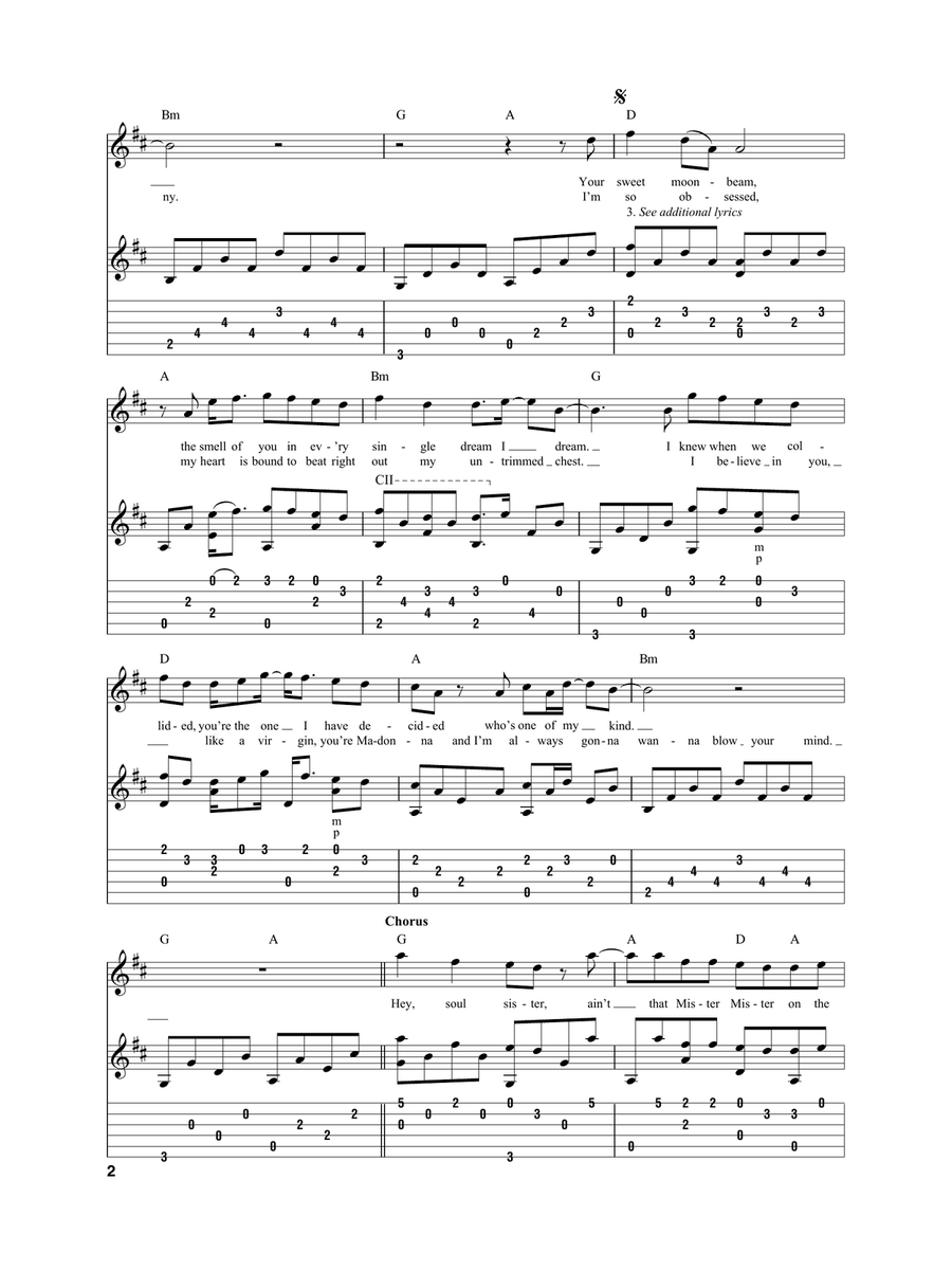 Hey, Soul Sister Hey, Soul Sister Acoustic Guitar scores gallery preview page 2