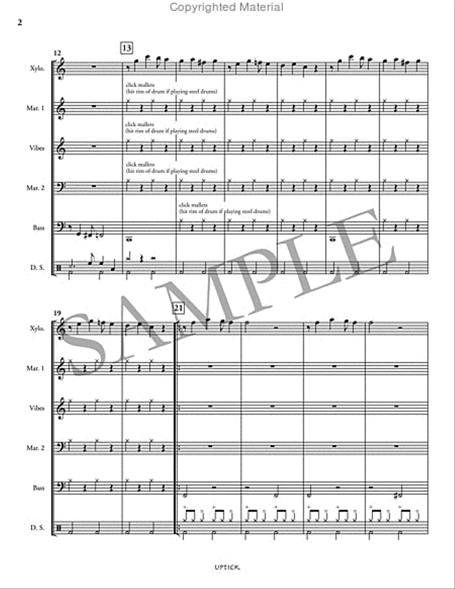 Uptick (score & parts) Uptick (score & parts) Percussion Ensemble scores gallery preview page 3