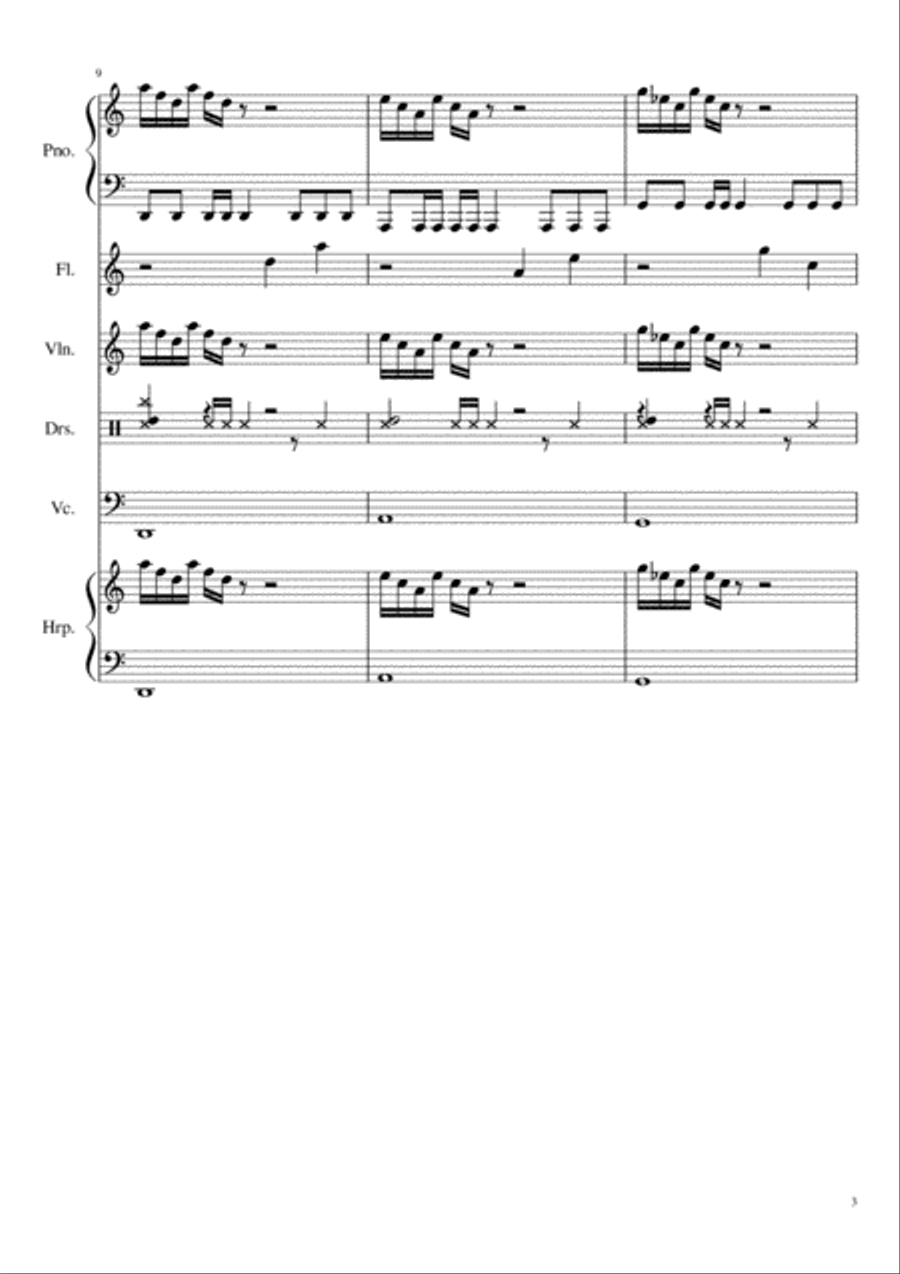 Autum Waves Small Ensemble scores gallery preview page 3