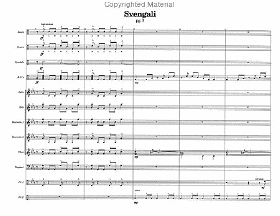 Svengali Percussion Ensemble scores gallery preview page 5