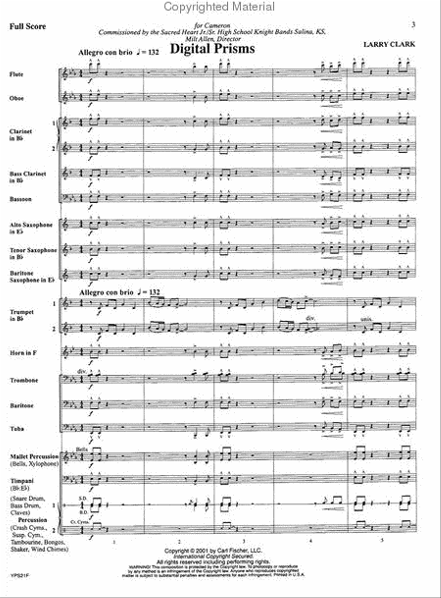 Digital Prisms Concert Band scores gallery preview page 2