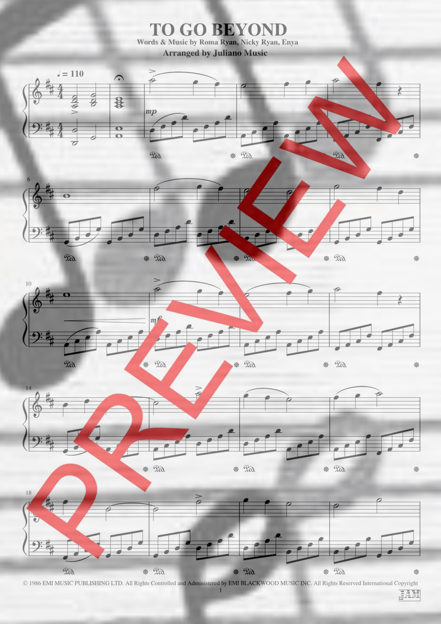 To Go Beyond Easy Piano scores gallery preview page 2