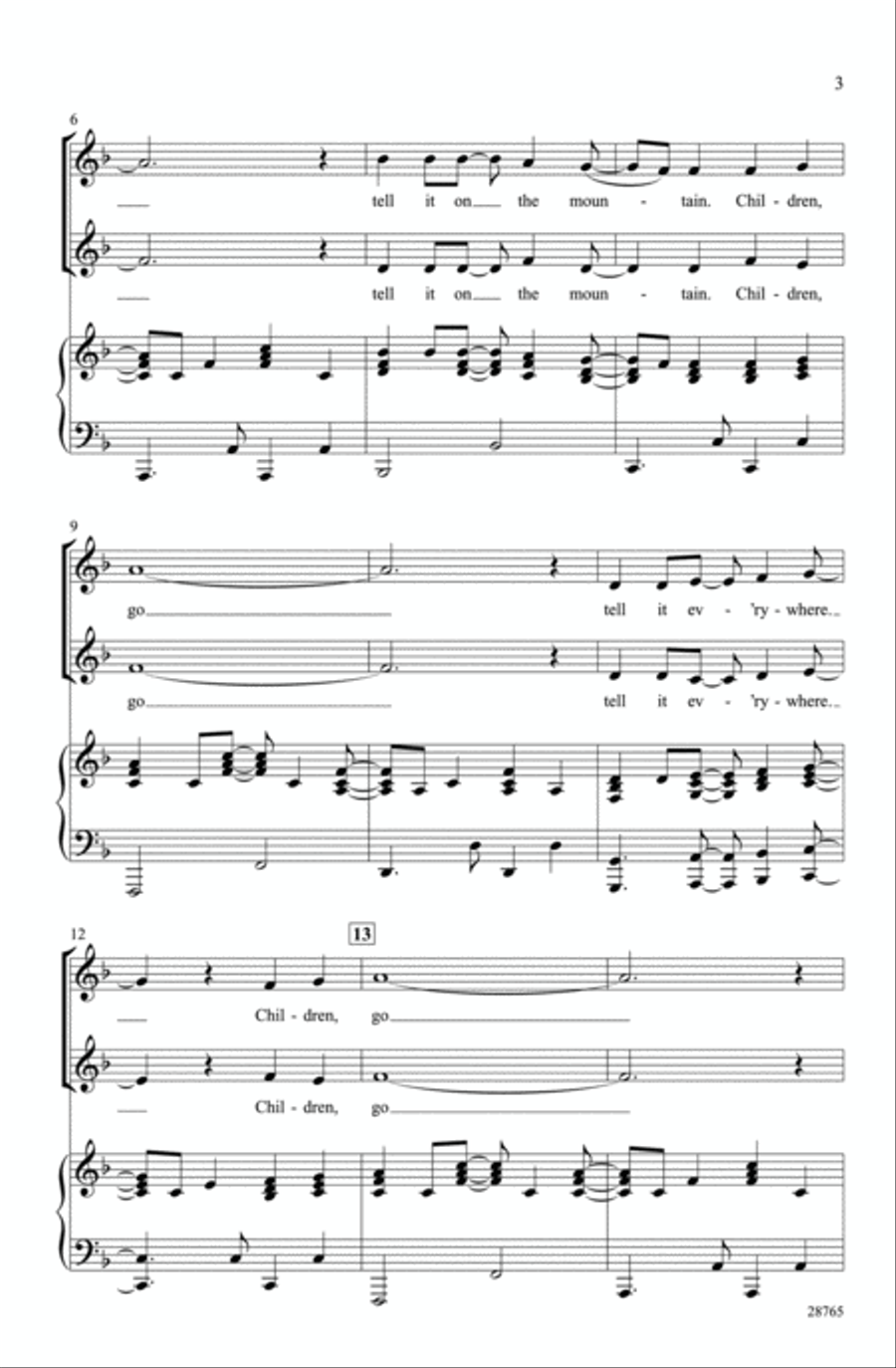 Children, Go Tell It! Children, Go Tell It! 2-Part scores gallery preview page 3