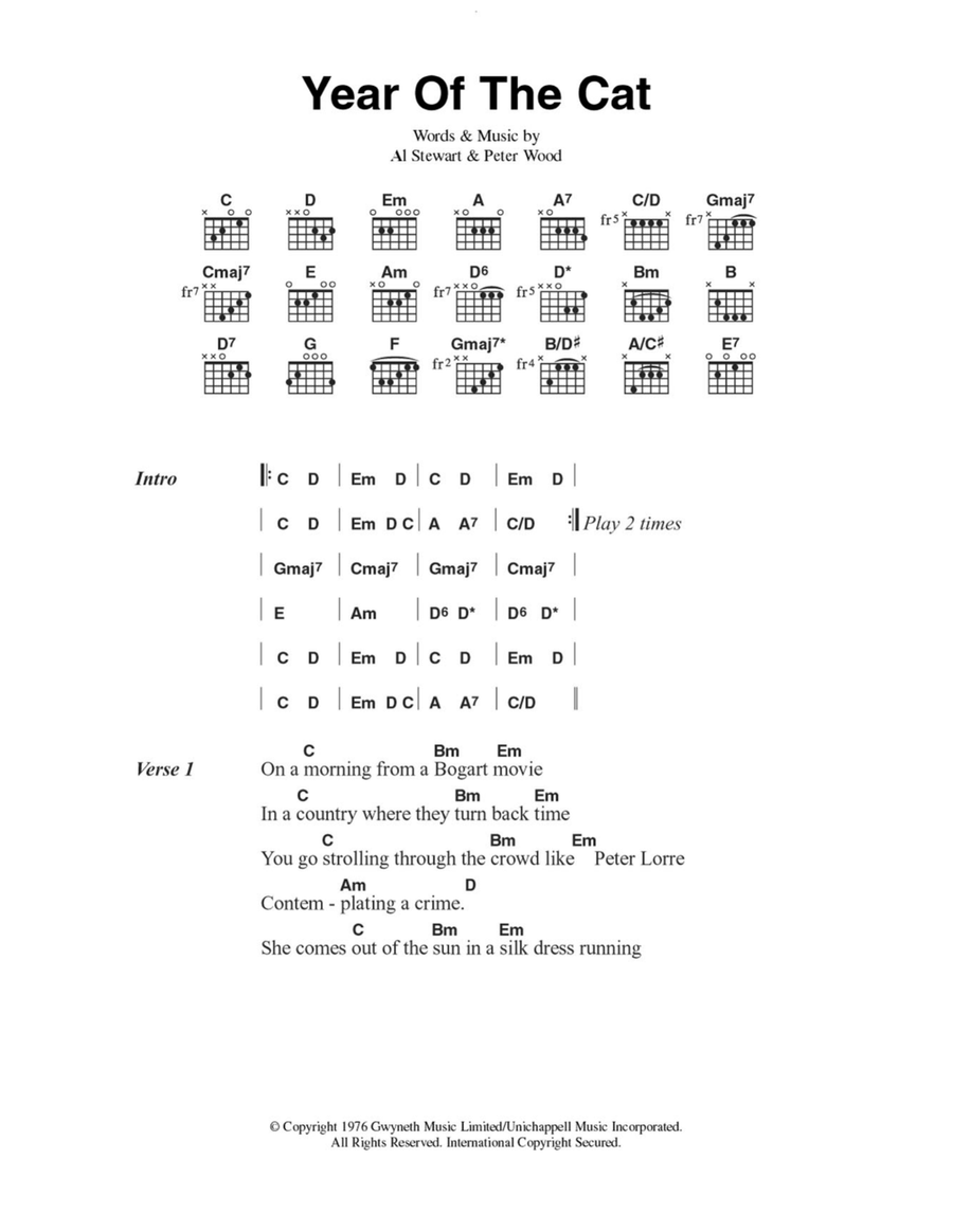 Year Of The Cat Acoustic Guitar scores gallery preview page 1