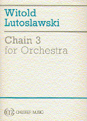 Book cover for Chain 3 for Orchestra