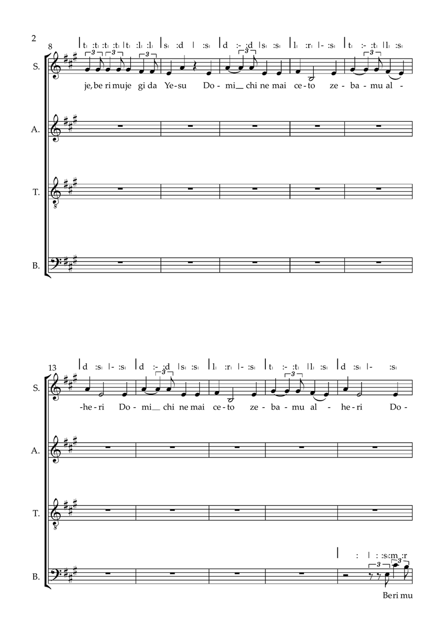 Beri muje Beri muje 4-Part scores gallery preview page 2