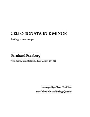 Romberg: Cello Sonata in E Minor (arr. for cello solo and string quartet)