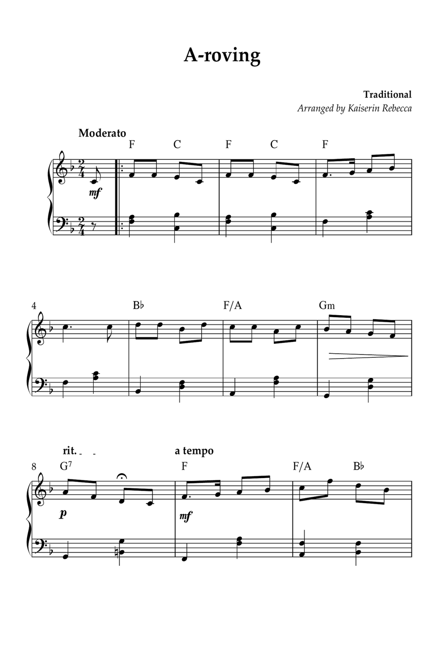 A-roving Piano Method scores gallery preview page 1