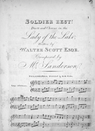 Soldier Rest! Duett and Chorus in the Lady of the lake