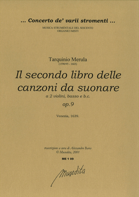 Il secondo libro delle canzoni da suonare a tre op. 9 (Venezia, 1639)