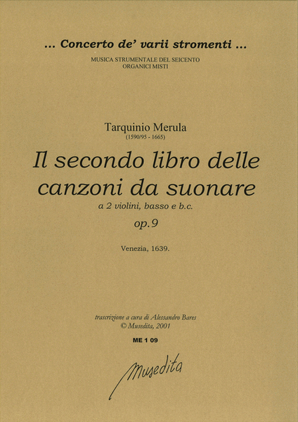 Il secondo libro delle canzoni da suonare a tre op.9 (Venezia, 1639)