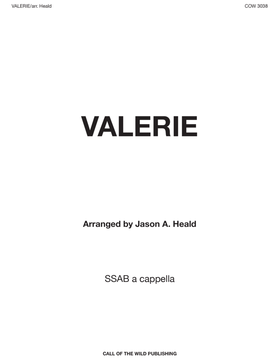 Valerie 4-Part scores gallery preview page 1