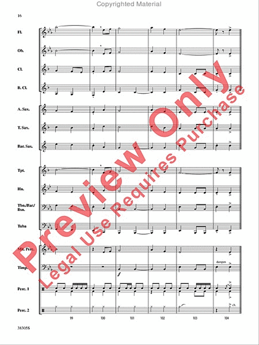 A Star-Spangled March A Star-Spangled March Concert Band scores gallery preview page 17