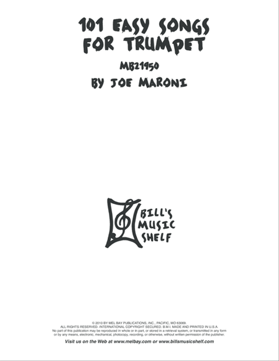 101 Easy Songs for Trumpet Bugle scores gallery preview page 2