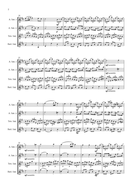 Jesu, joy of man's desiring by Bach for Saxophone Quartet image number null