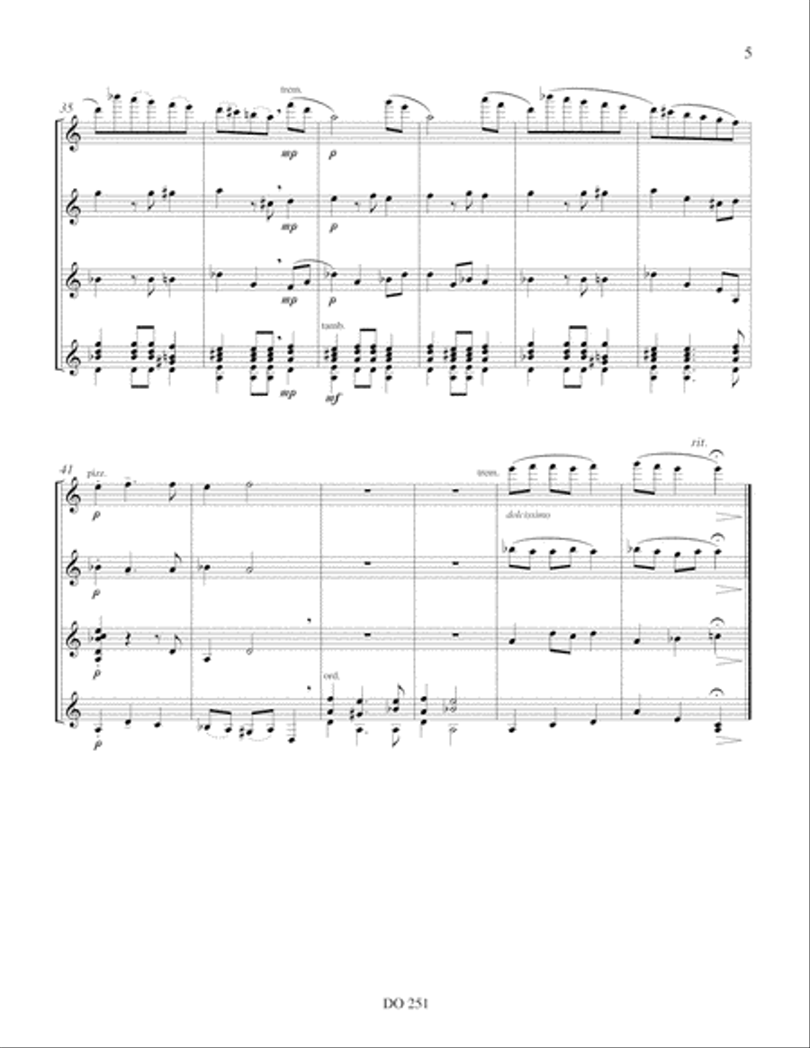 Choral et bal Guitar Ensemble scores gallery preview page 5