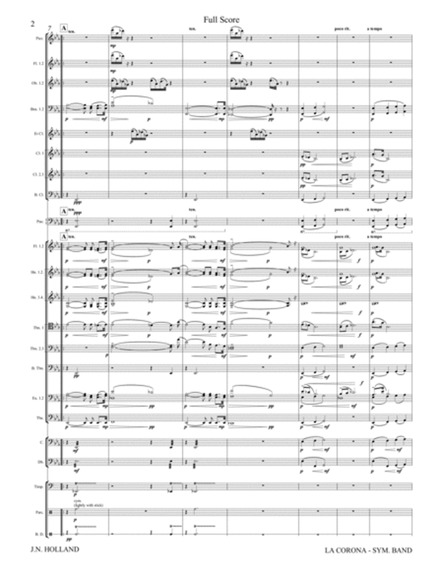 La Corona, Sinfonia for Symphonic Band (Full Score and Parts) image number null