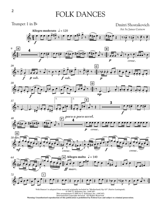 Folk Dances (arr. James Curnow) - Bb Trumpet 1