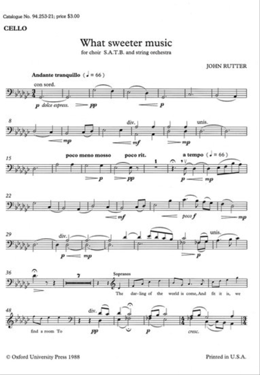 What sweeter music What sweeter music 4-Part scores gallery preview page 1