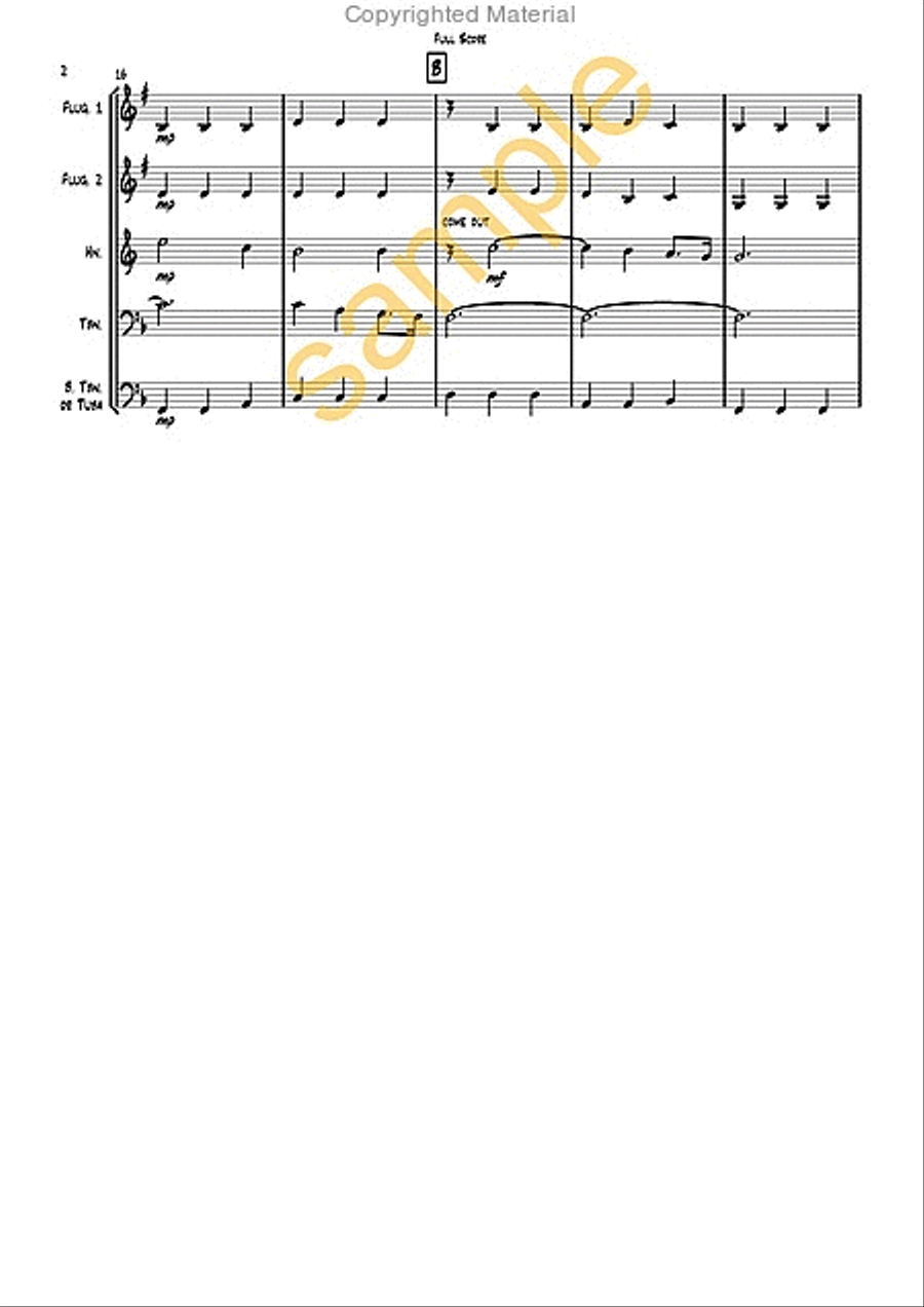 Largo from Xerxes Brass Quintet scores gallery preview page 3