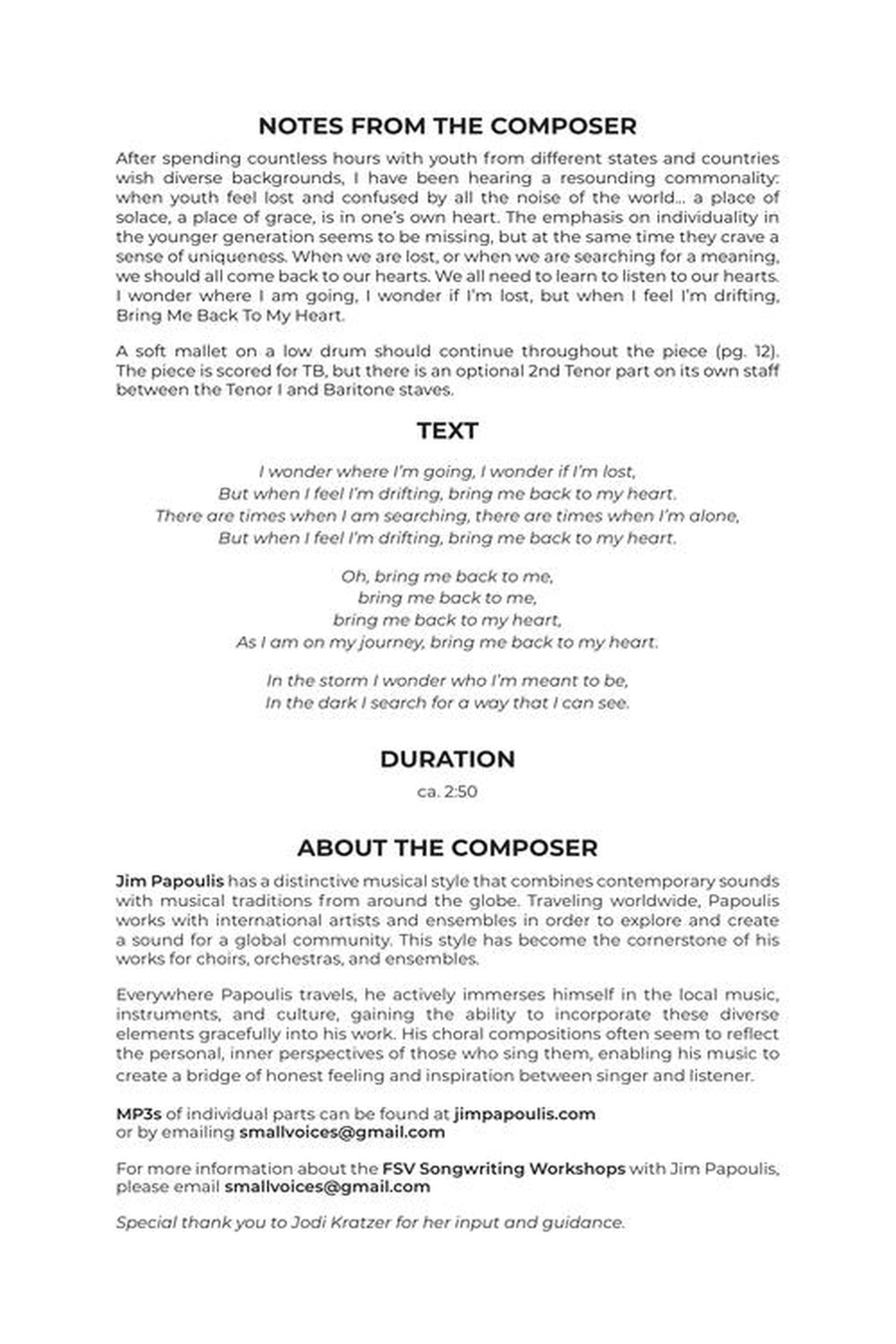 Bring Me Back to My Heart Choir scores gallery preview page 3