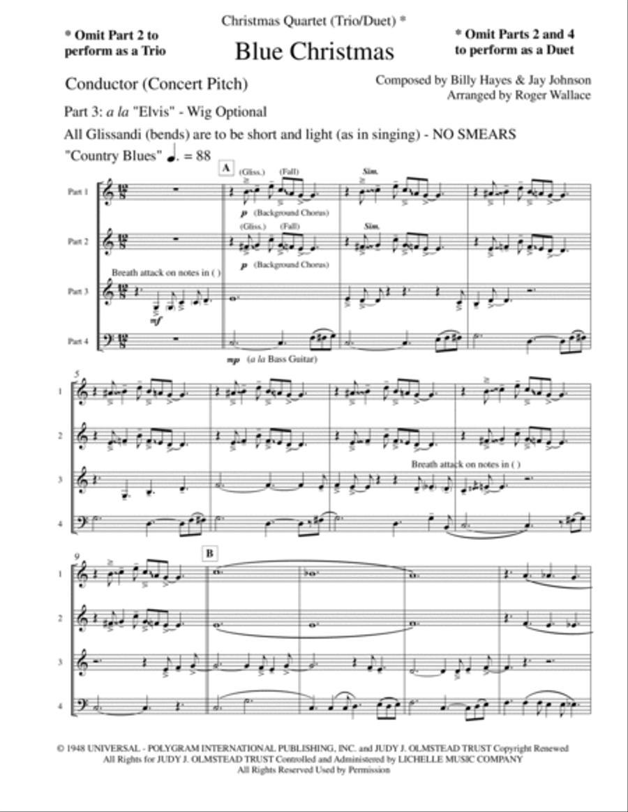 Blue Christmas Viola scores gallery preview page 2