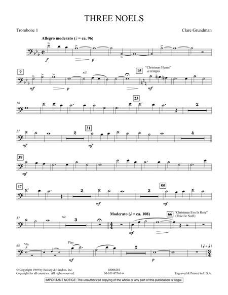 Three Noels - Trombone 1