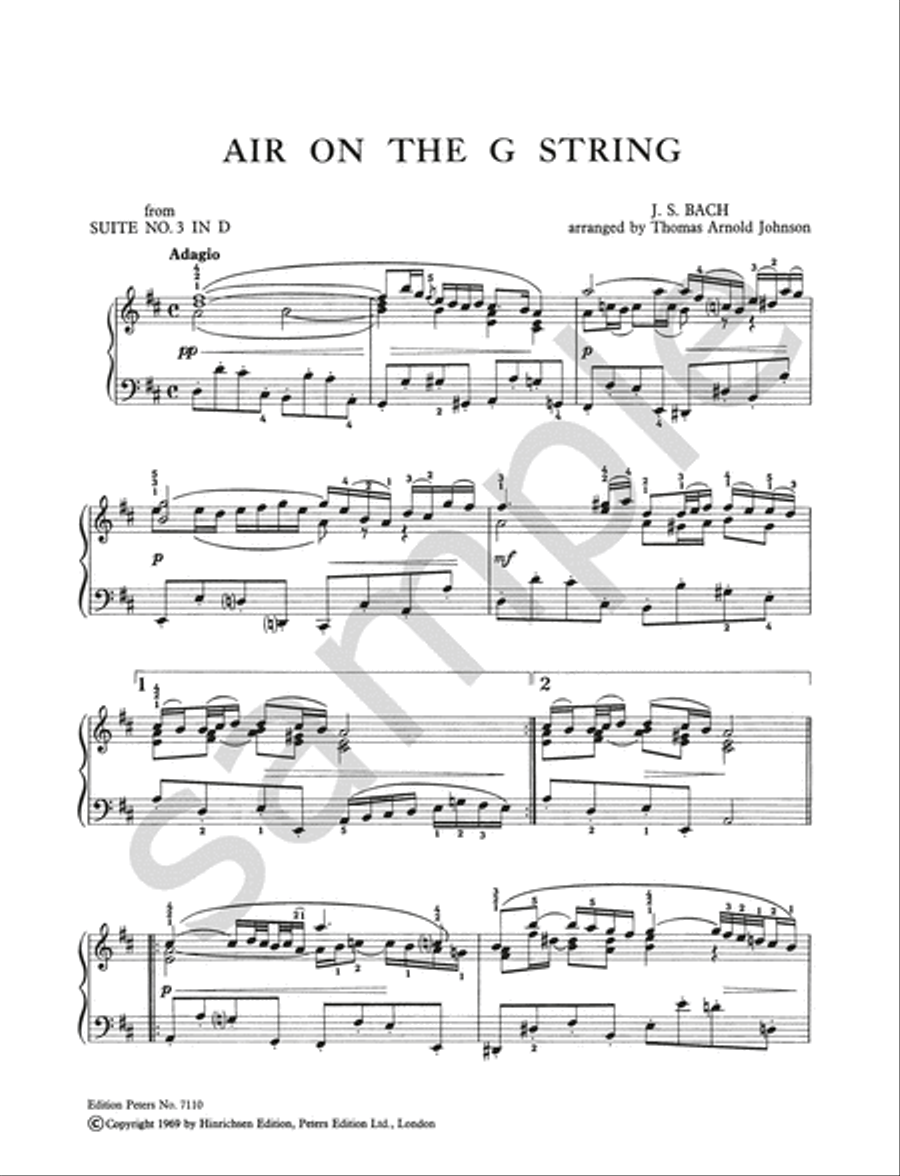 Air On The G String Piano Solo scores gallery preview page 2