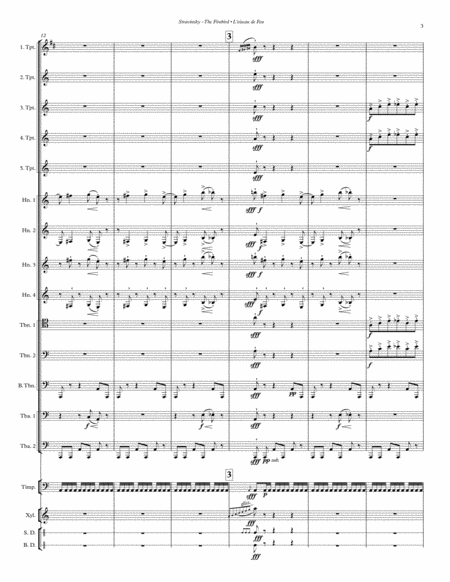 The Firebird Suite for 14-part Brass Ensemble, Timpani and Percussion