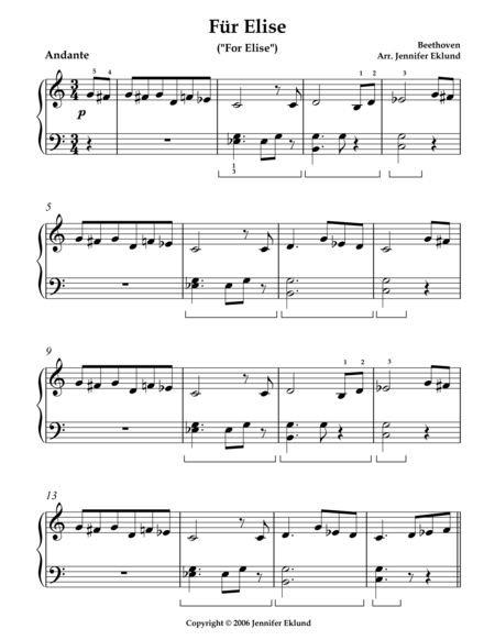 Fur Elise Simplified Versions (5 Versions Included!) image number null