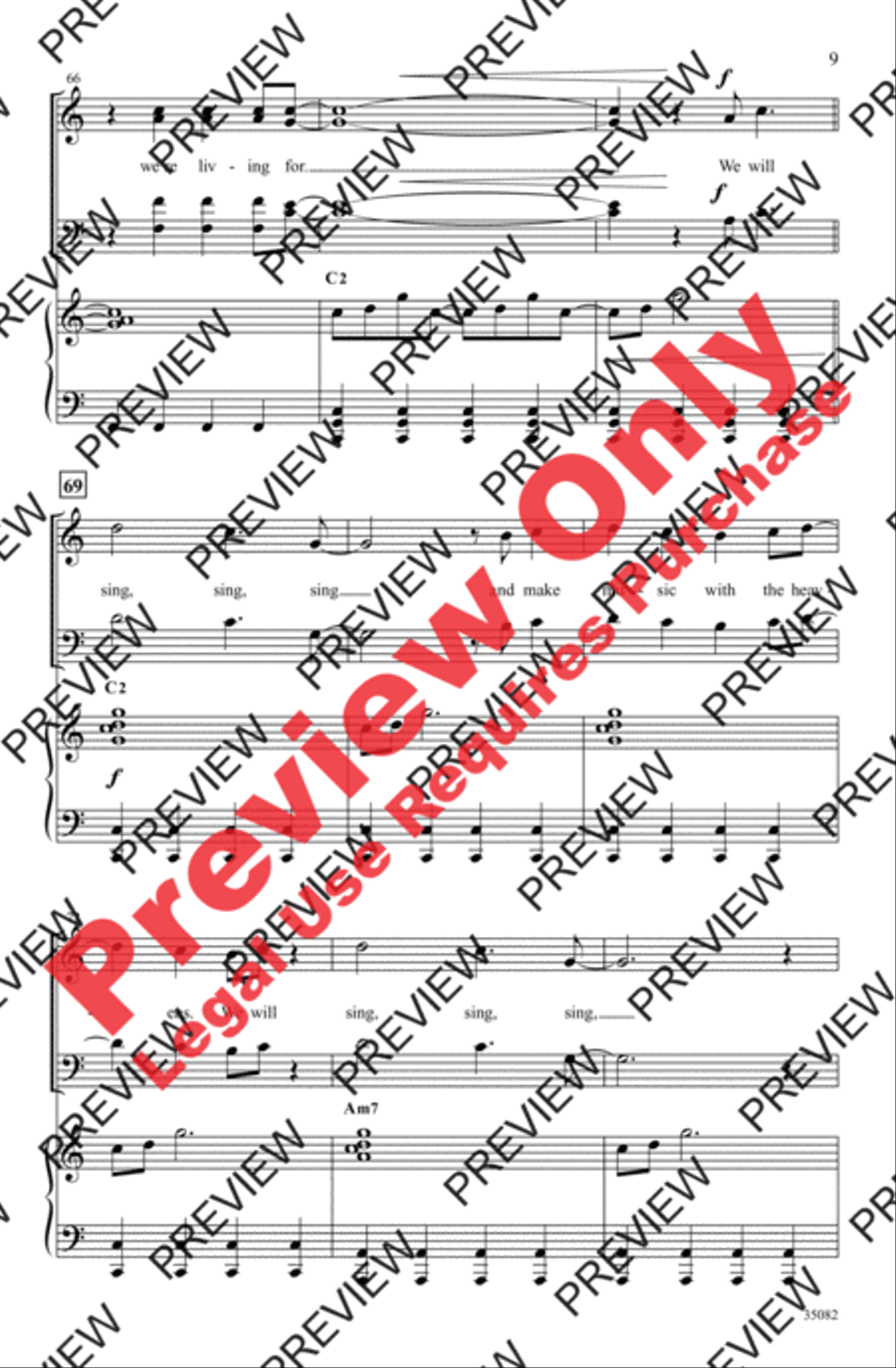 Sing, Sing, Sing Sing, Sing, Sing 4-Part scores gallery preview page 9