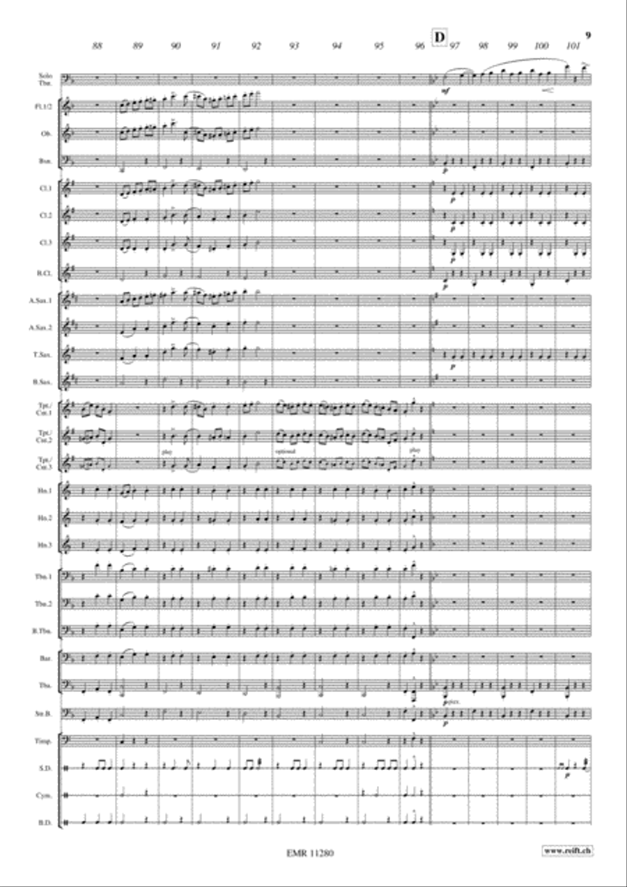 Thoughts Of Love Concert Band scores gallery preview page 9
