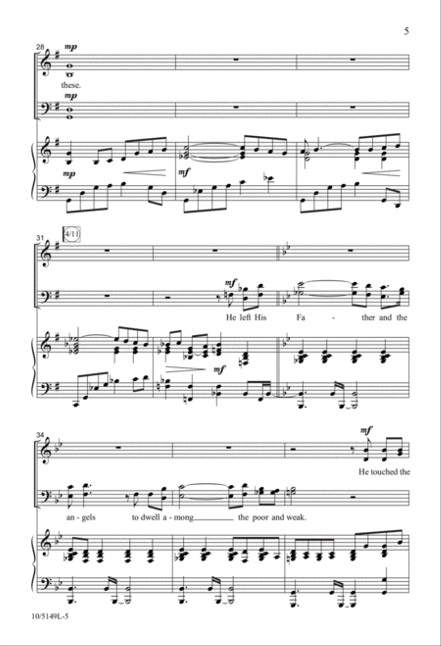 The Least of These 4-Part scores gallery preview page 5