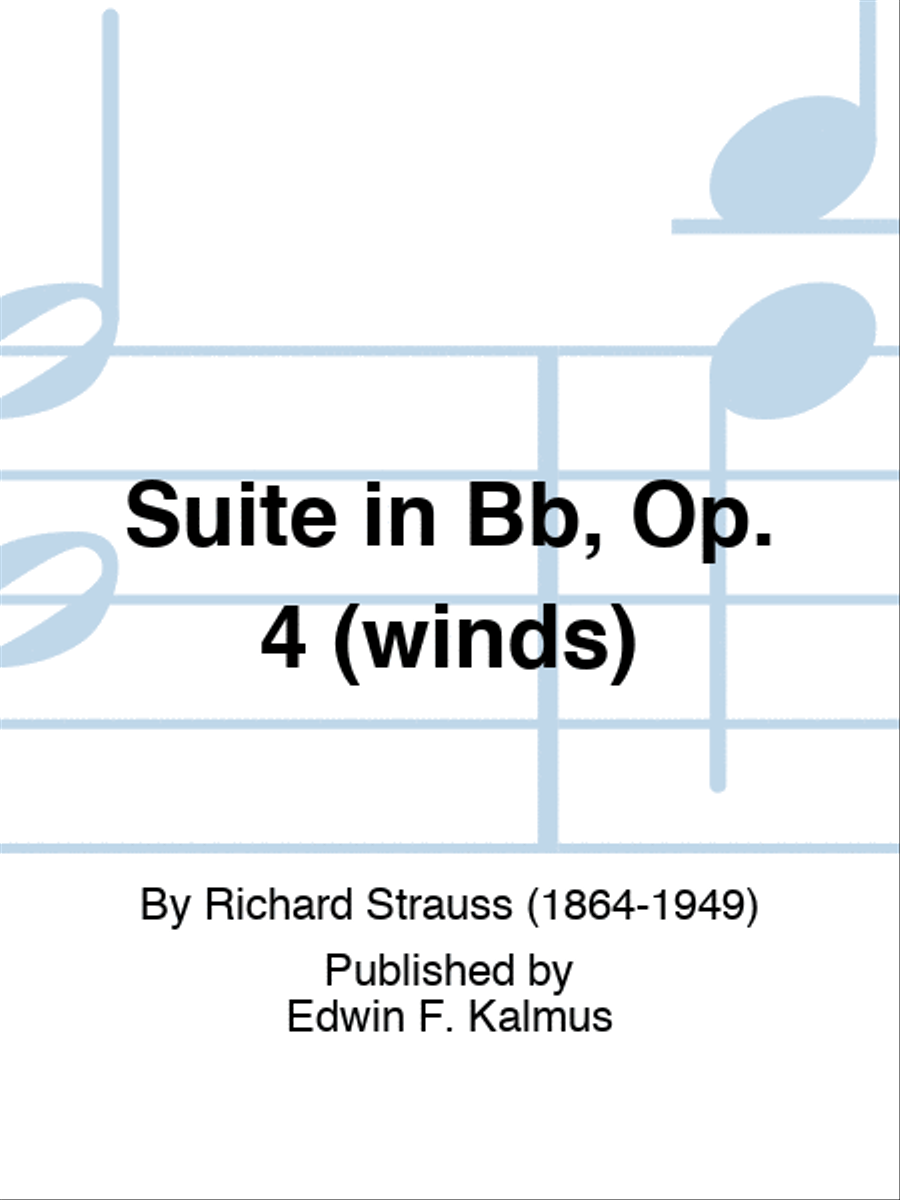 Suite in Bb, Op. 4 (winds) Score scores gallery preview page 1