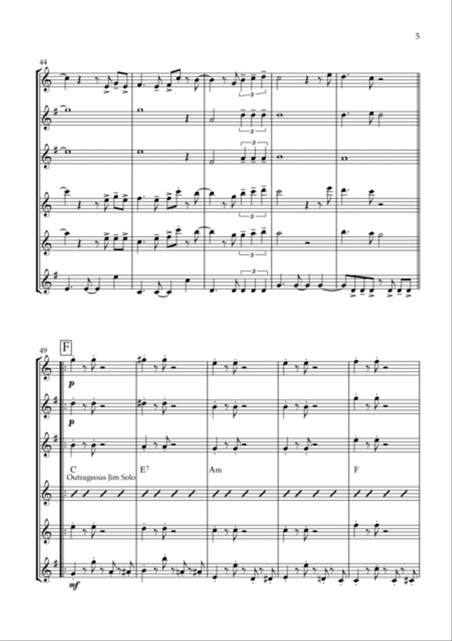 All About You Woodwind Ensemble scores gallery preview page 5