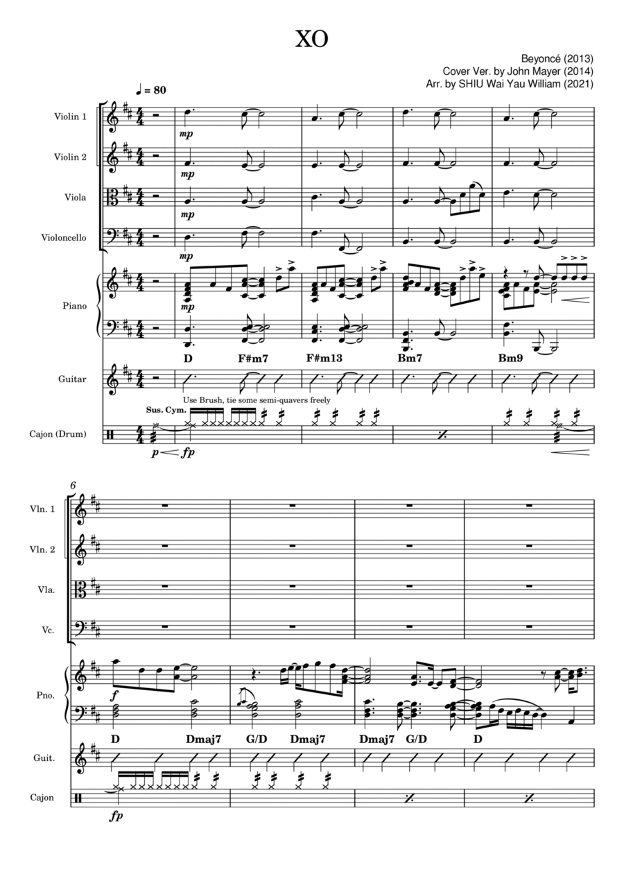 Xo Cello scores gallery preview page 1