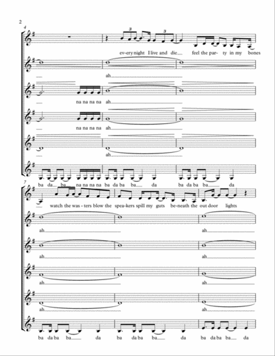Perfect Places A Cappella scores gallery preview page 2