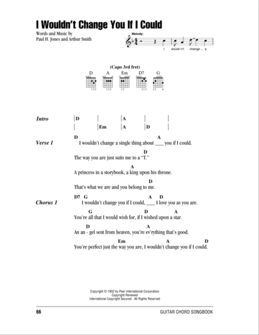 I Wouldn't Change You If I Could Electric Guitar scores gallery preview page 1