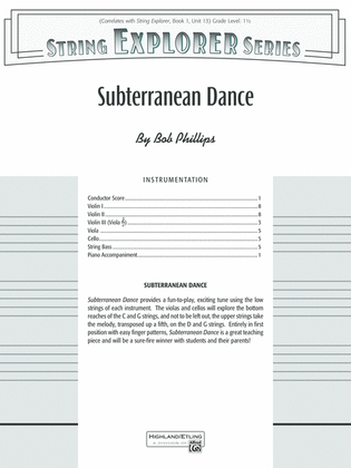 Subterranean Dance: Score