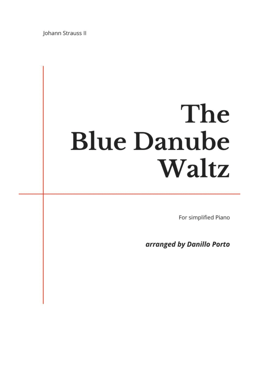 J. Strauss II - The Blue Danube Waltz - Piano Easy Easy Piano scores gallery preview page 1