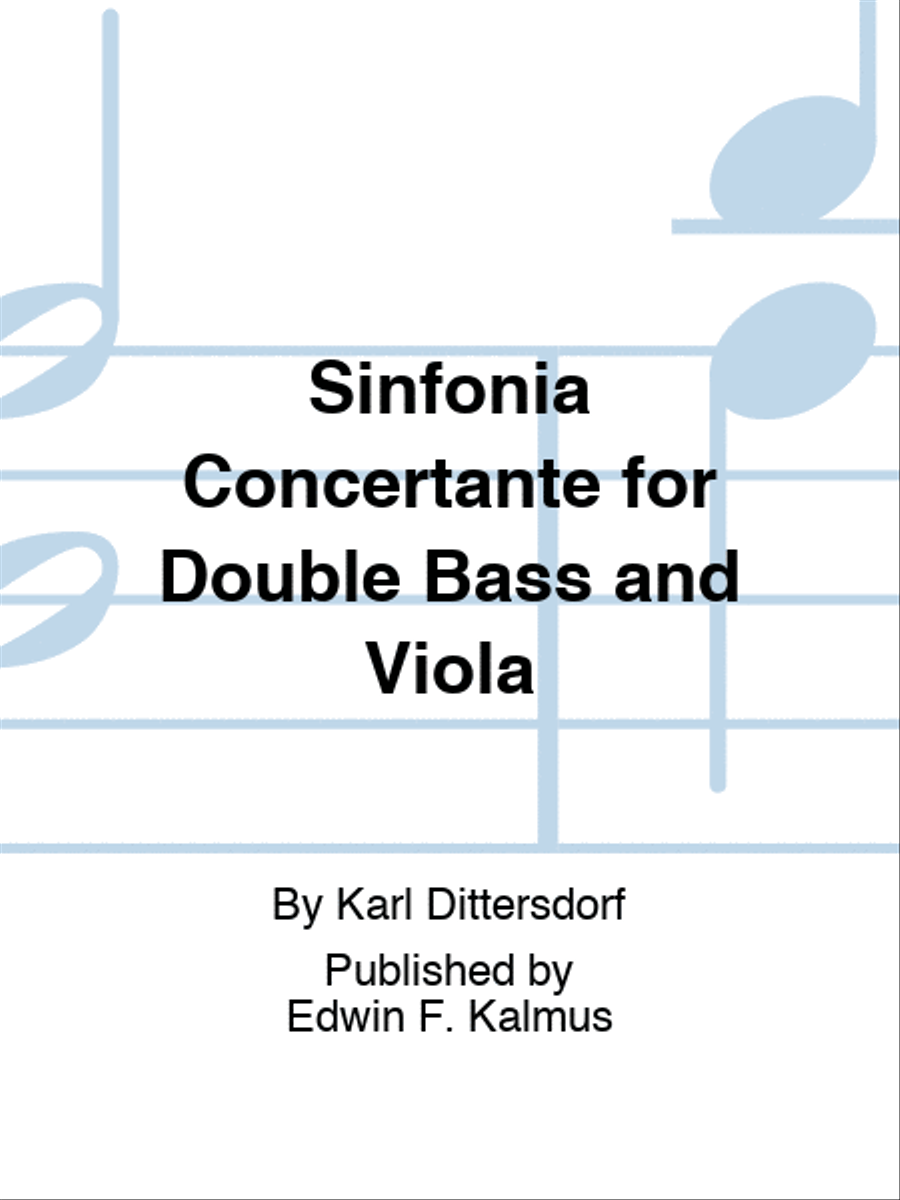 Sinfonia Concertante for Double Bass and Viola Double Bass scores gallery preview page 1
