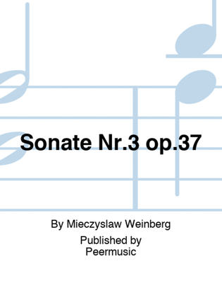 Book cover for Sonate Nr.3 op.37