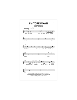Book cover for I'm Tore Down