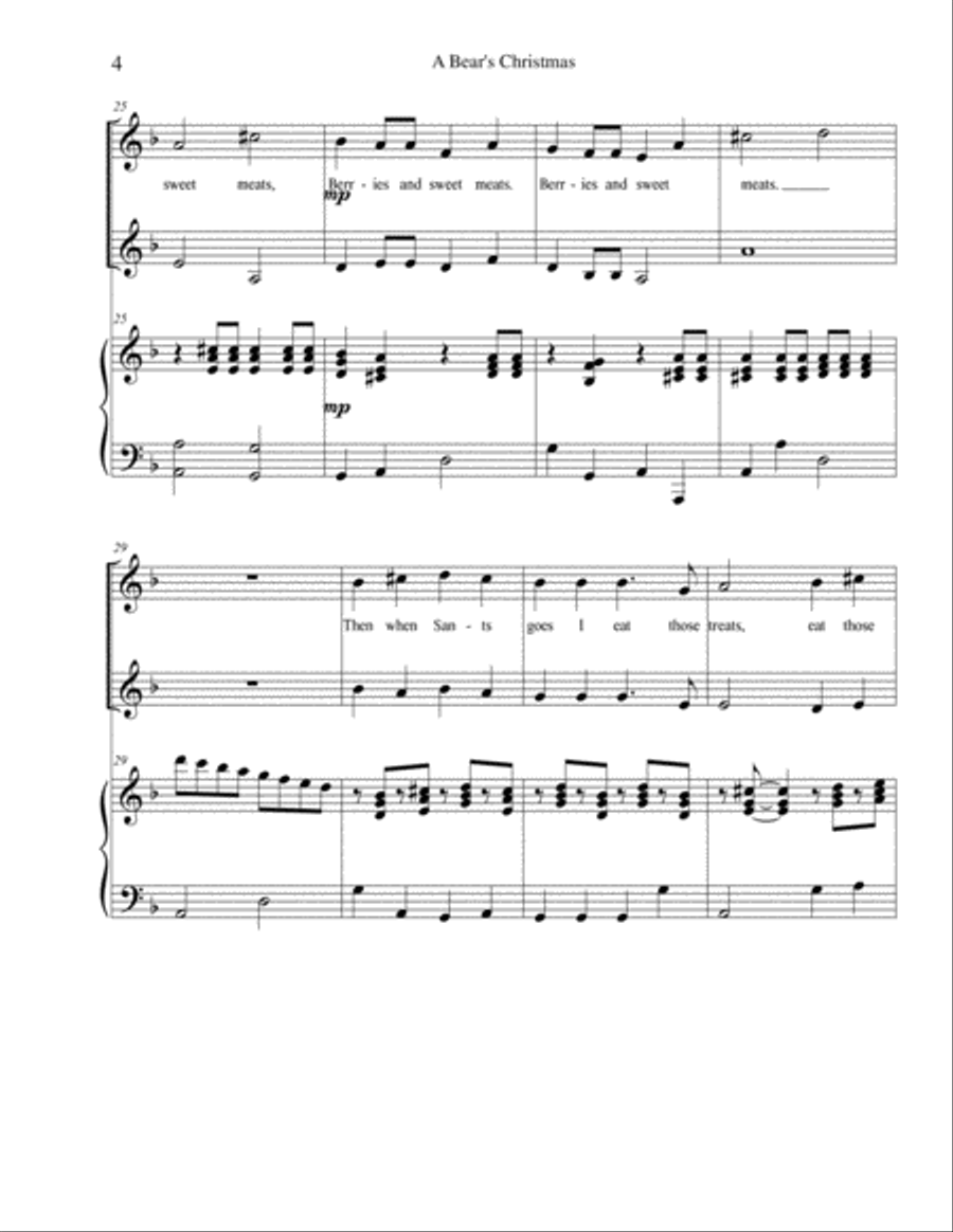 A Bear's Christmas, Op 10. SA scores gallery preview page 4
